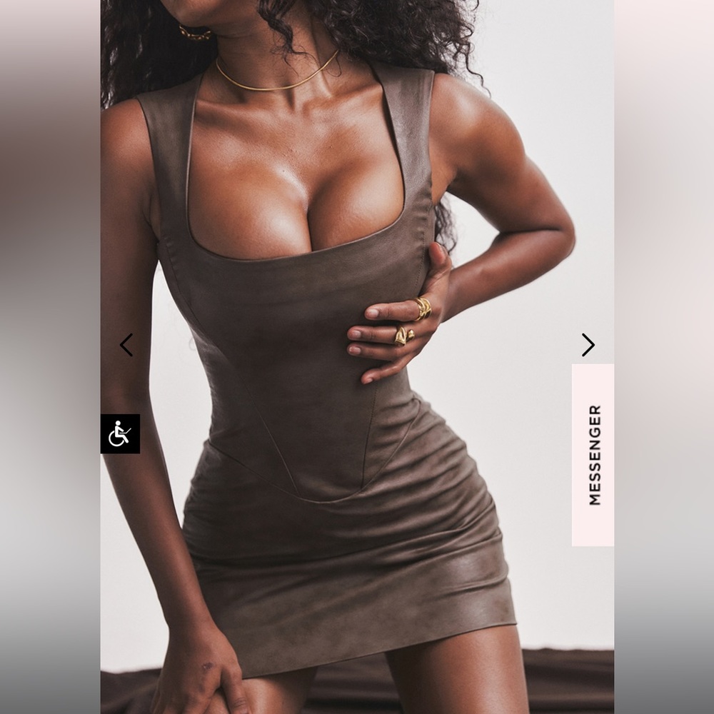 House of CB Pandora Mocha Corset Mini Dress